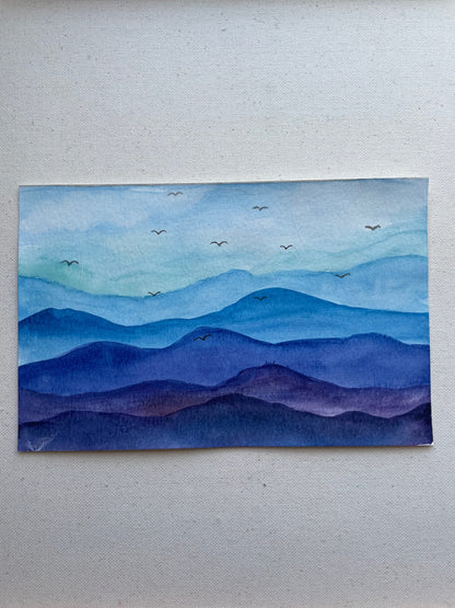 Blue Mountains Tranquility Original Watercolor