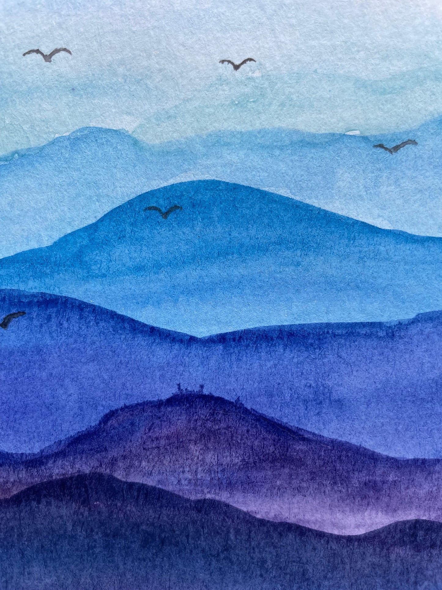 Blue Mountains Tranquility Original Watercolor